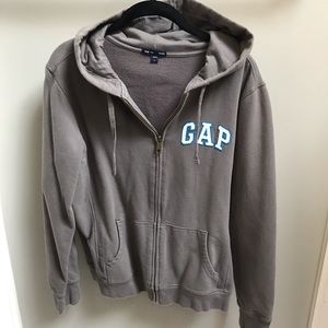 Gap gray full zip hoodie